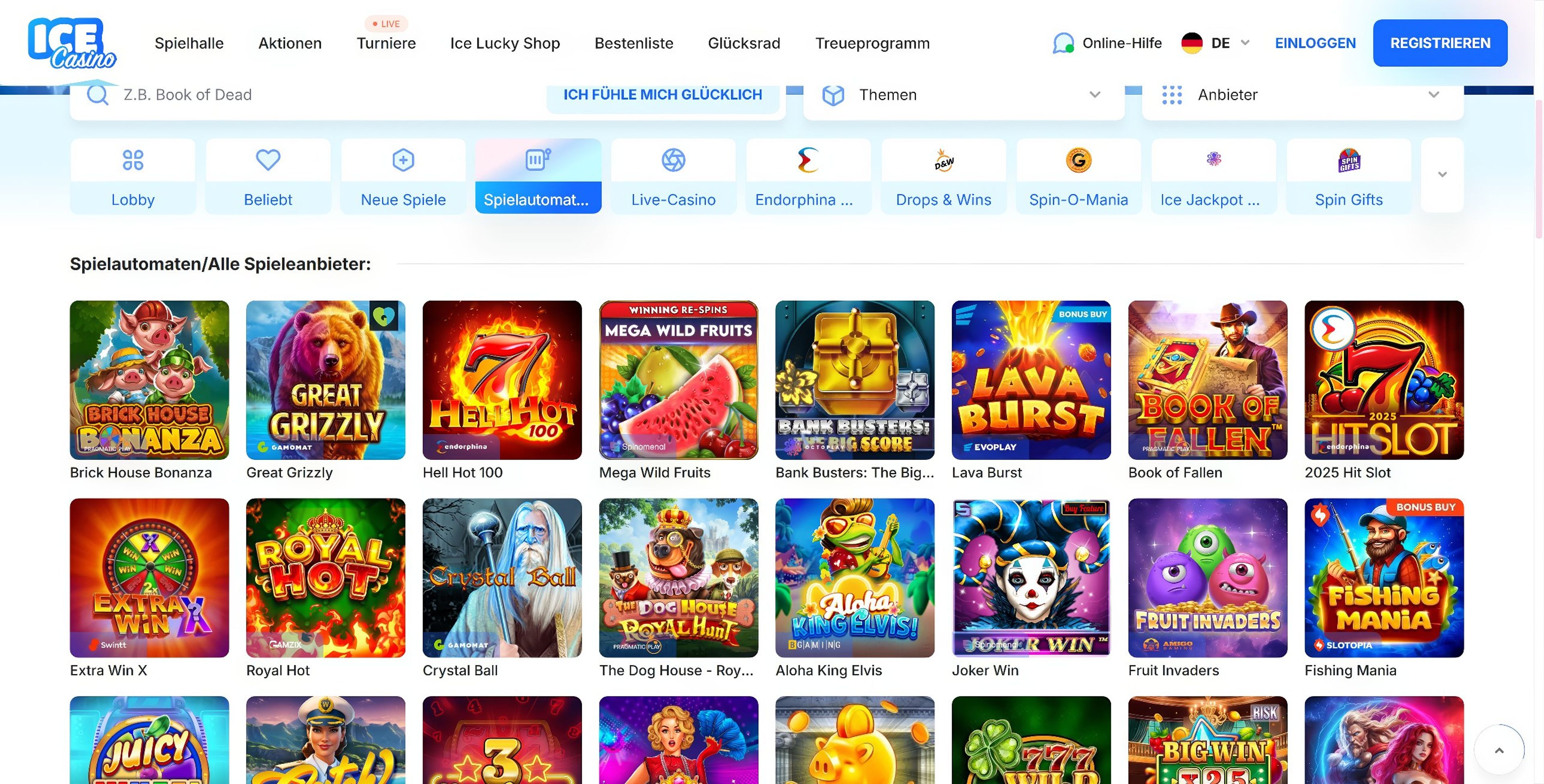 Ice Casino desktop screenshot 2